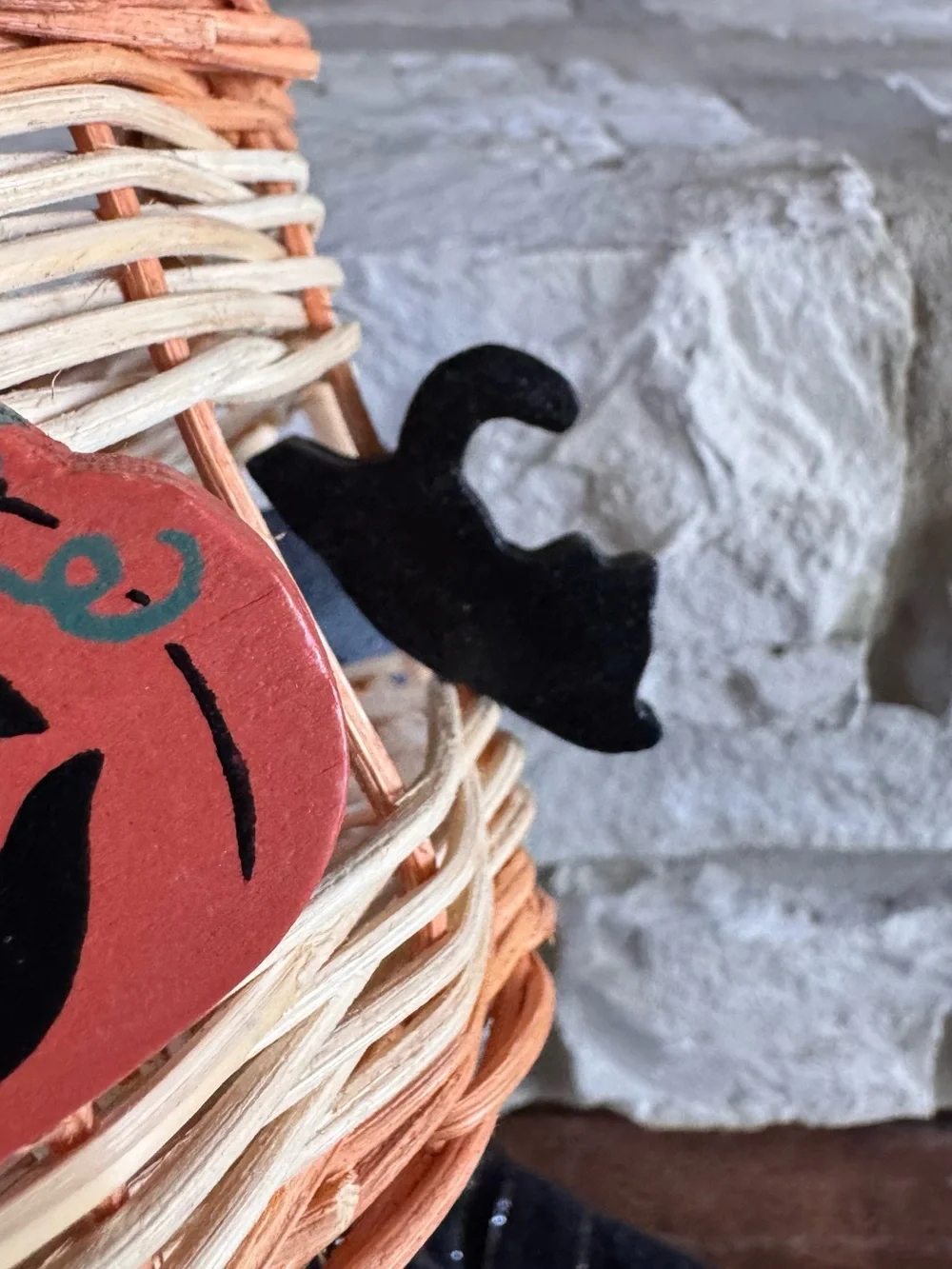 Halloween Small Wicker Basket